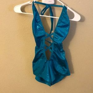 Blue rave/ go-go wear!